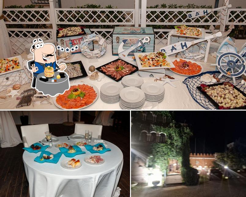 Tra le diverse cose da Castello Miramare Maccarese si possono trovare la cibo e esterno