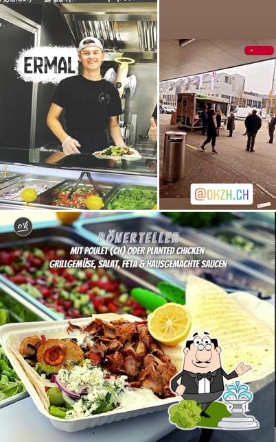 Gli esterni di o'k Poulet Gemüsedöner
