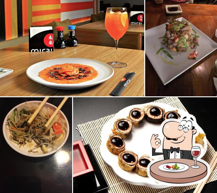 Platos en Mirai Restaurante Japonês