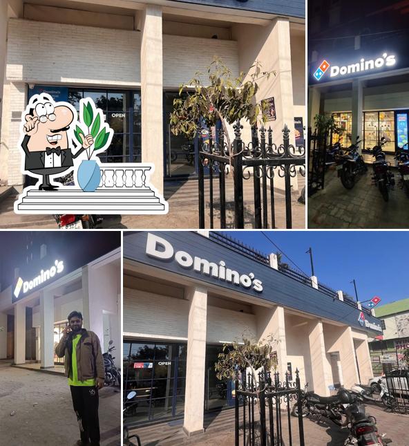 The exterior of Domino's Pizza Paras Chouraha, Hiran Magri