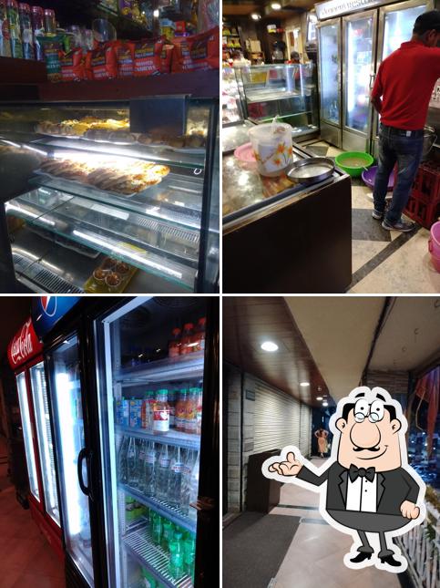 The interior of Kaveri Icecream Parlour