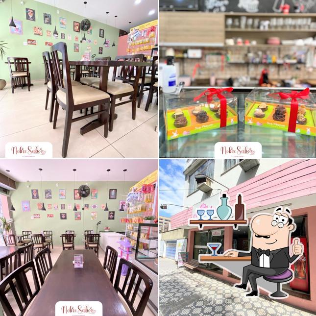 O interior do Nobre Sabor Confeitaria