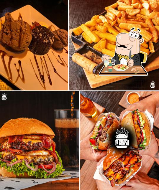 Sanduíche de carne de porco desfiada em La Brasa Burger São Bernardo