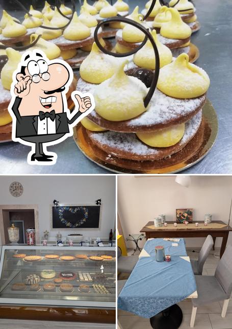 La interni e cibo del ristorante