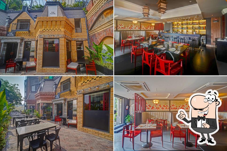 Take a seat at one of the tables at The Monk