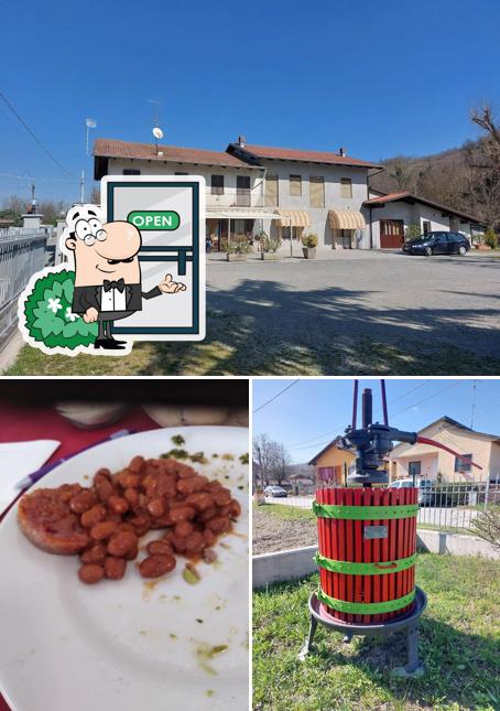 Trattoria dei Cacciatori si caratterizza per la esterno e cibo