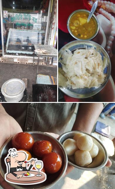 This is the picture depicting food and interior at Bonobibir Mishti
