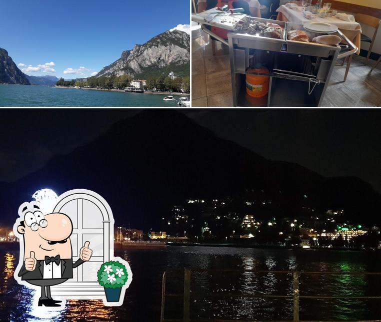 Tra le varie cose da Ristorante Pontile Orestino si possono trovare la esterno e interni