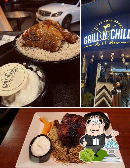 The photo of exterior and food at Grill N Chill Thrissur
