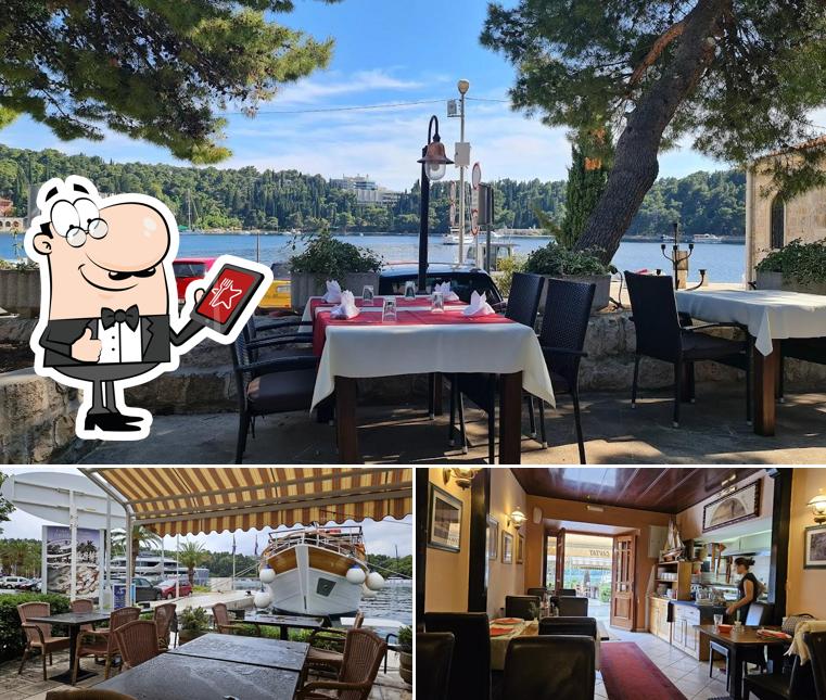 Tra le varie cose da KONOBA GALIJA si possono trovare la esterno e interni