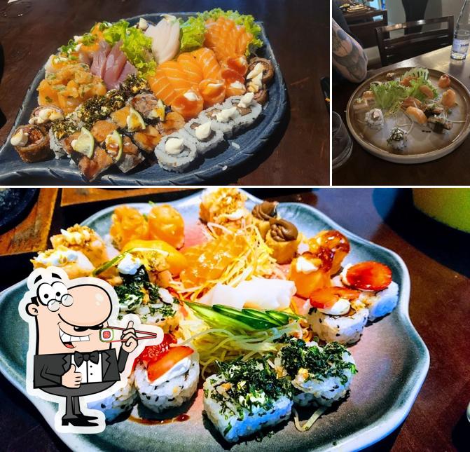Escolha diferentes opções de sushi