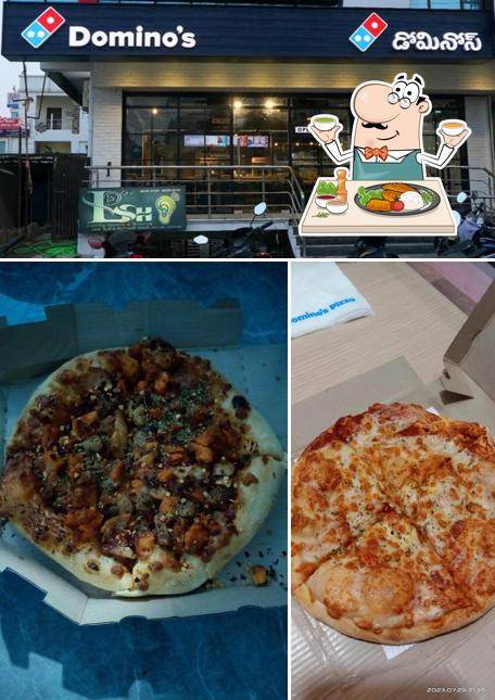 Among various things one can find food and exterior at Domino's Pizza Father Balaiah Nagar, Hyderabad