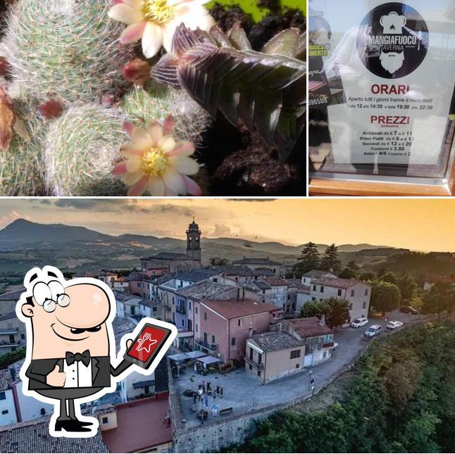 Puoi goderti l'aria fresca da seduto all'esterno di Mangiafuoco Taverna