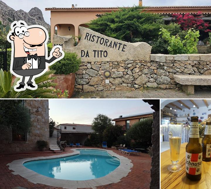Tra le varie cose da Hotel San Pantaleo si possono trovare la esterno e birra