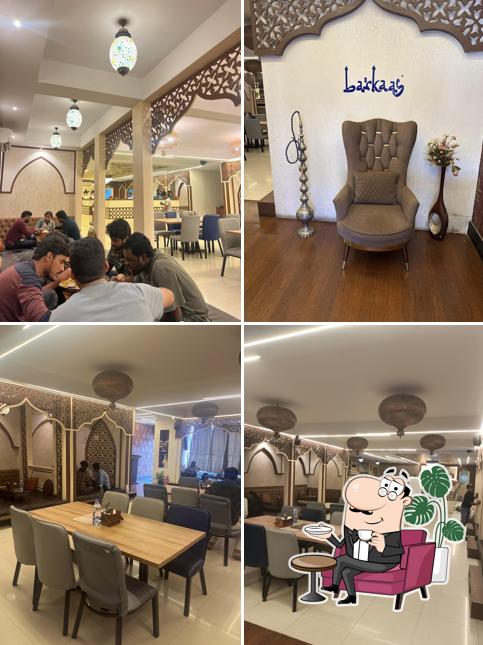 The interior of Barkaas Arabic Restaurant Kompally