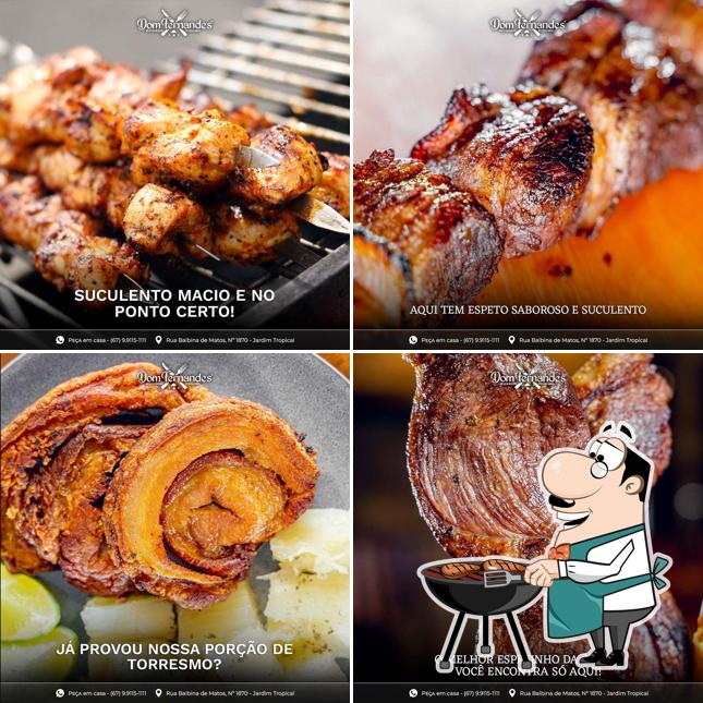 Dom Fernandes Restaurante, Petiscaria e Espetaria. oferece pratos de carne