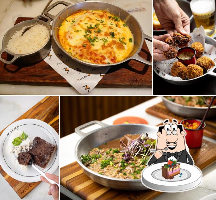 Bolo de chocolate em Moema Bar e Cozinha