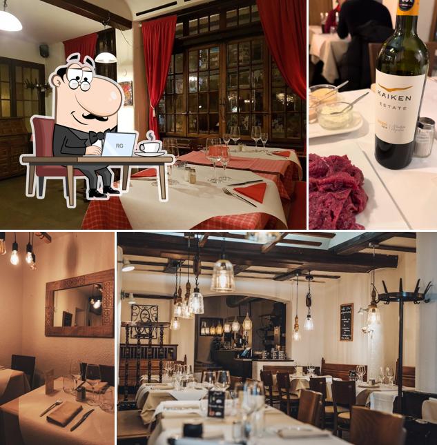 Gli interni di Aux Trois Tonneaux