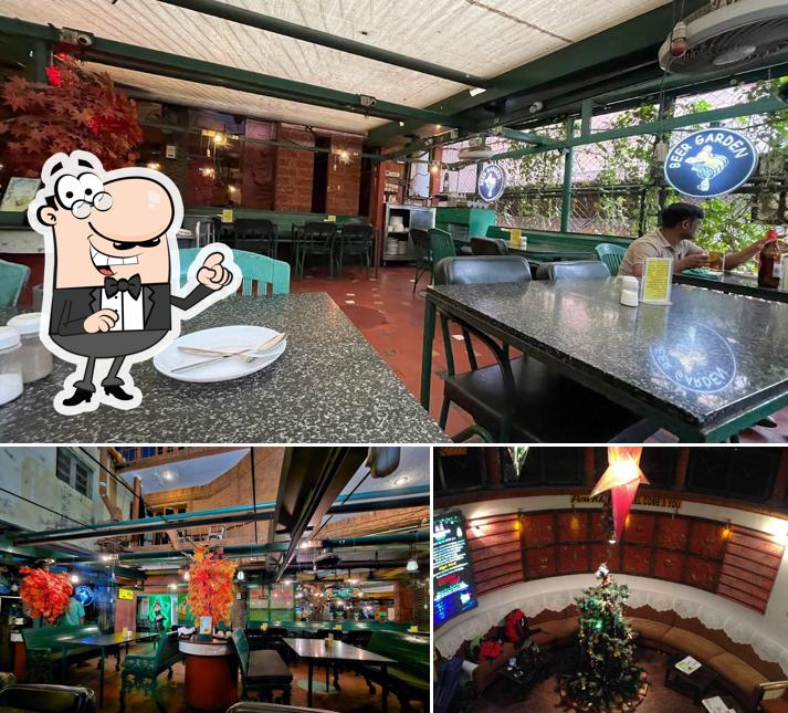 Take a seat at one of the tables at Beer Garden