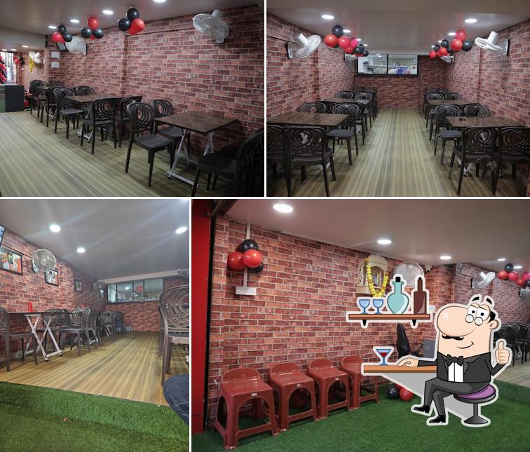 The interior of Patti Vadapav Drive-in