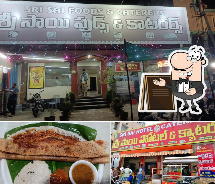 The photo of exterior and food at Sri Sai Hotel And Caterers