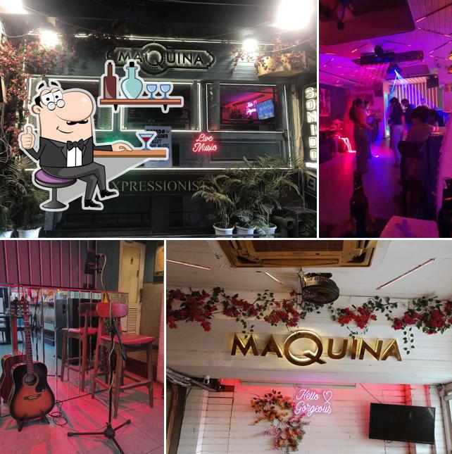 Take a seat at one of the tables at Sonido by Maquina