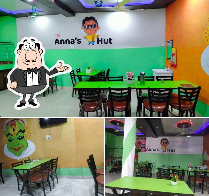 Take a seat at one of the tables at The Anna's Hut