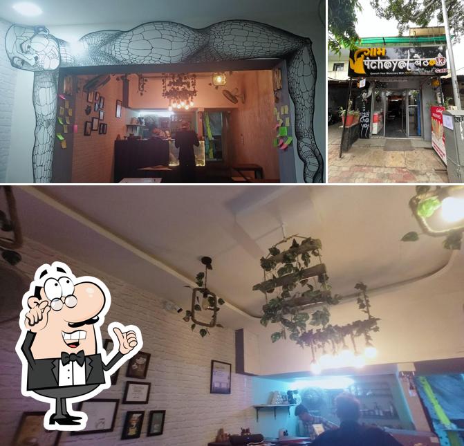 The interior of Gaam Panchayat Bethak Cafe