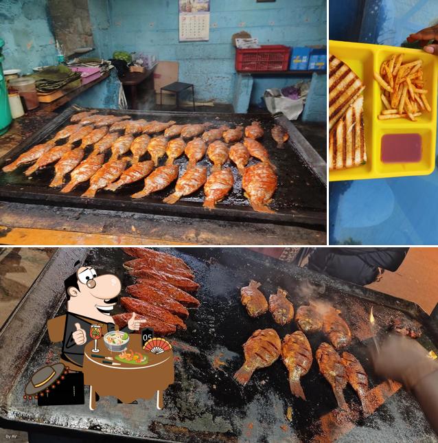 Food at Saravanan Fish Fry