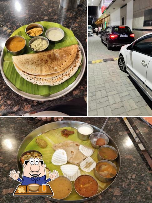 Among different things one can find food and exterior at Krishna Veg Restaurant