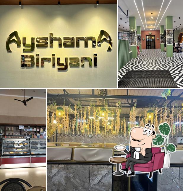 The interior of Ayshama Biriyani