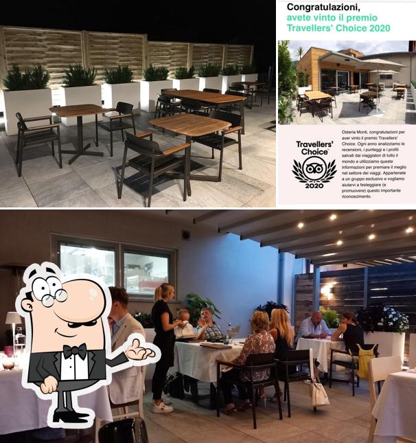 Gli interni di Osteria Monti Domaso
