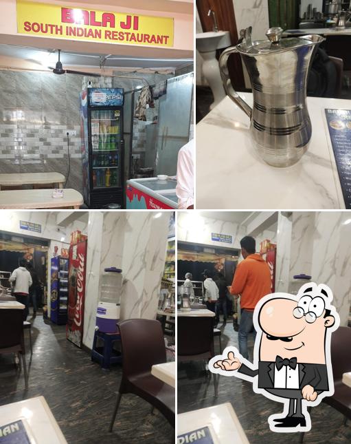 The interior of Balaji South Indian Restaurant
