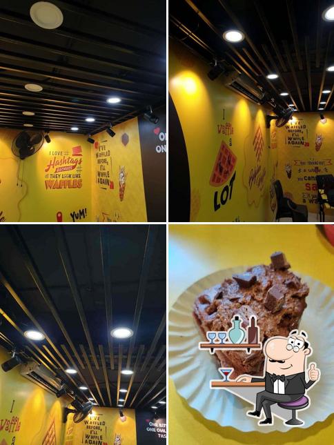 The interior of Belgian Waffle Factory
