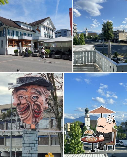 Goditi la vista dall'area esterna di Gasthof Rössli