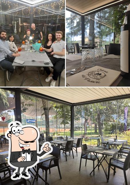 Gli interni di Osteria del Passero