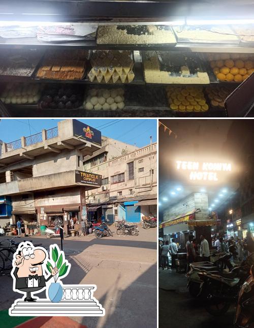 This is the image depicting exterior and food at Teen Koniya