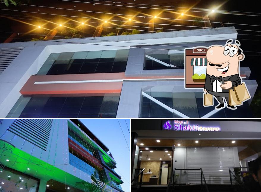 The outside part is an important feature of Hotel Shakti Avenue & Souras Restaurant