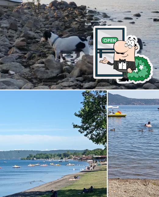 Gli esterni di La Rosa dei Venti, Bracciano, Lungolago Argenti, stabilimento bar ristorante