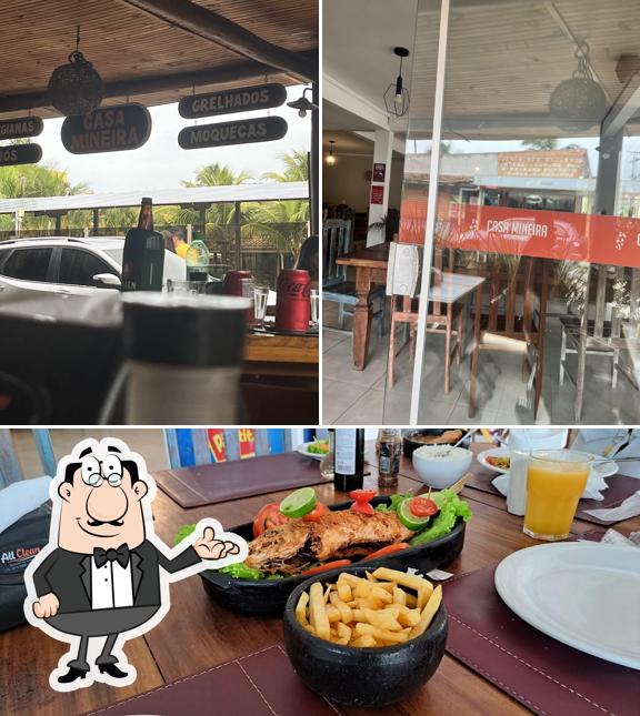 Esta é a imagem ilustrando interior e comida no Casa Mineira - Orla de Porto Seguro