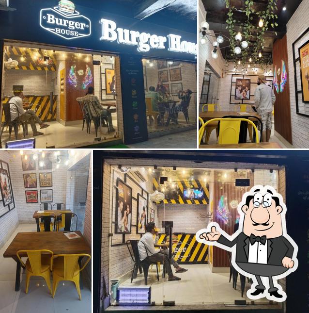Take a seat at one of the tables at Burger House