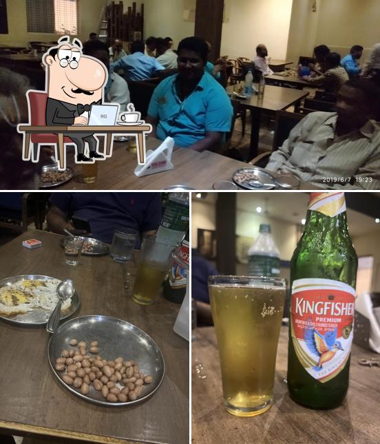 Take a look at the picture displaying interior and food at Montys' Bar & Restaurant