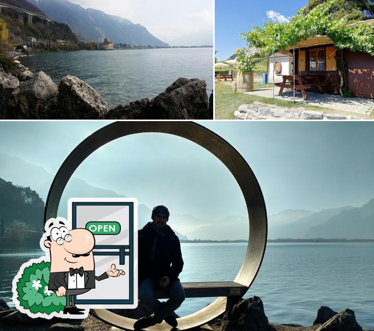 Puoi goderti l'aria fresca da seduto all'esterno di Le Cabanon de Mam‘s