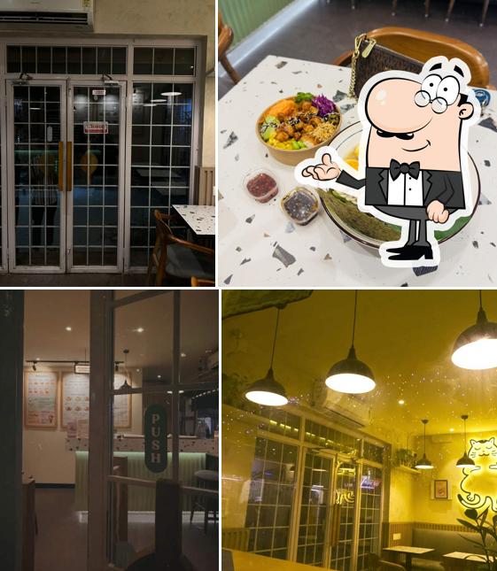 The interior of Green Neko (Boba Tea Ramen and Poke bowl)