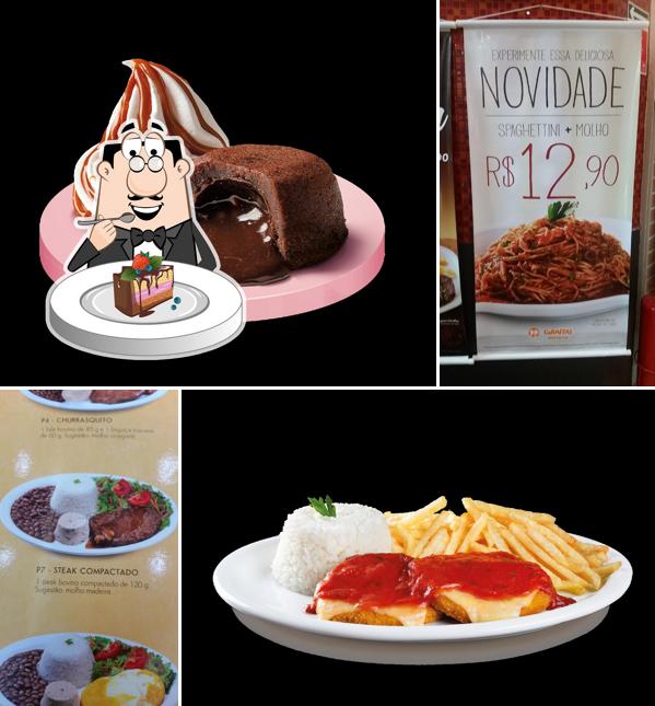 Bolo de chocolate em Giraffas Shopping Litoral Plaza