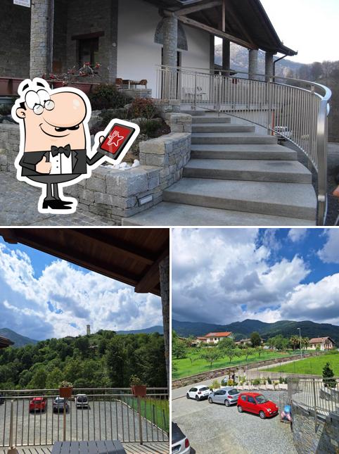 Goditi la vista dagli esterni di Trattoria CASTIUN Castiglione