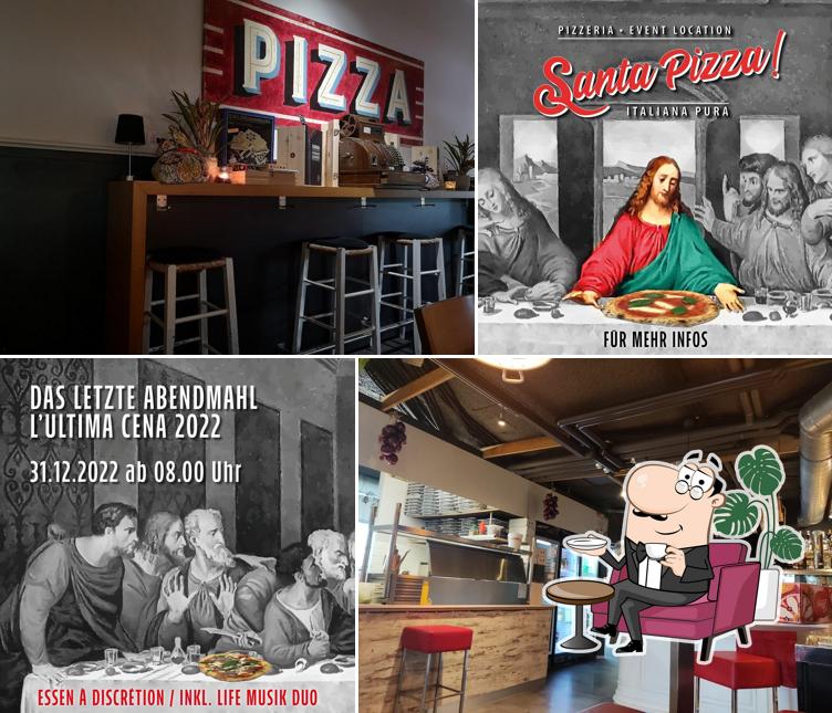 Gli interni di Santa Pizza!