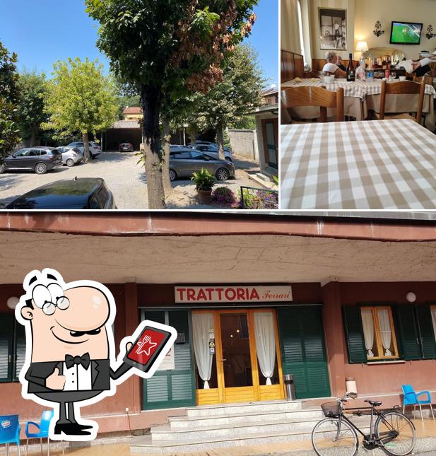 Questa è la foto che presenta la esterno e interni di Trattoria Ferrari