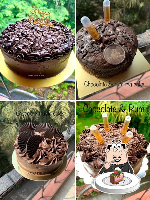 Chocolate cake at Alis plus Health & AIKA