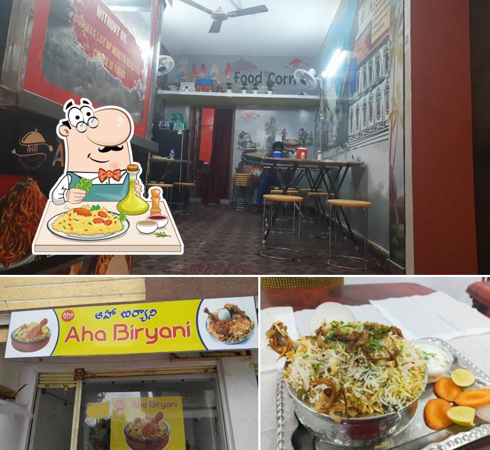 Among different things one can find food and interior at Aha! Food Corner
